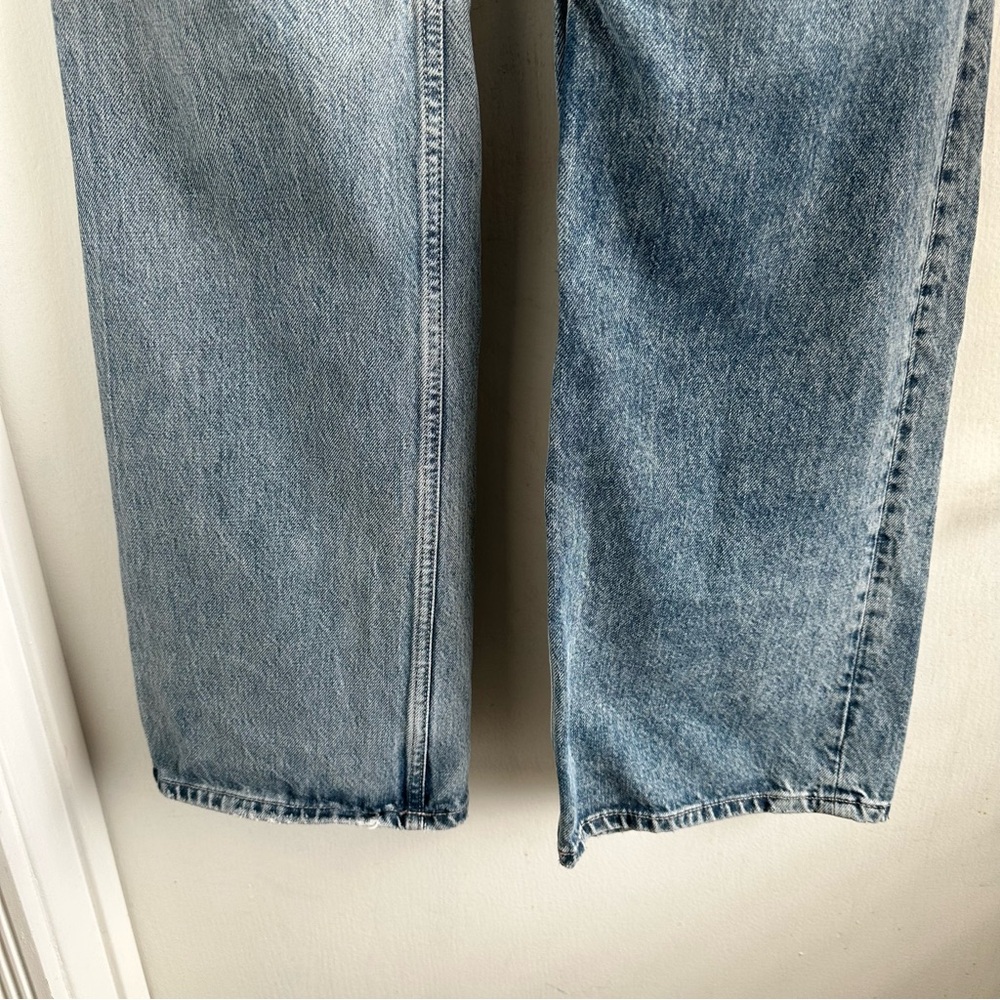 ZARA Rare Utility Cargo Jeans | Wide-Leg w/ Strap & Ring Details Size 2 - Picture 4 of 14